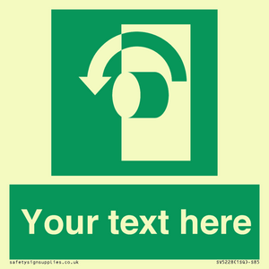 Custom Turn Anti-Clockwise Sign